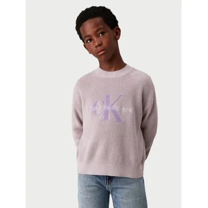 Zdjęcie Calvin Klein Jeans Sweter Towelling Ck IB0IB02219 Szary Regular Fit