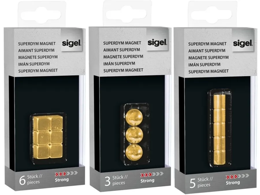 obrazek 2 Neodymowe supersilne magnesy do tablic Sigel - 3 rodzaje