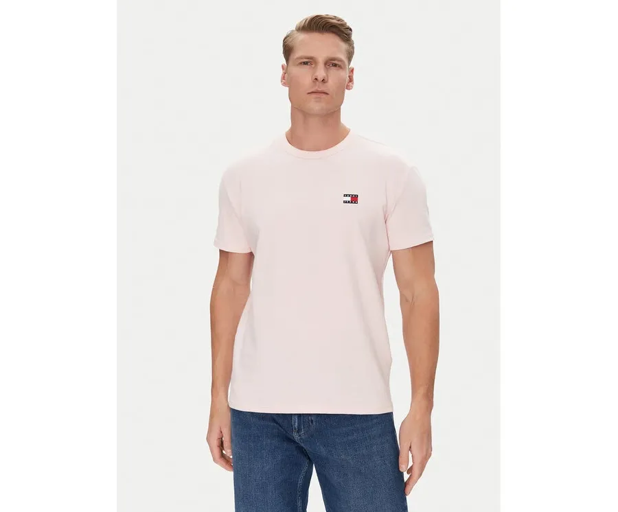 obrazek 1 Tommy Jeans T-Shirt Badge DM0DM20322 Różowy Regular Fit