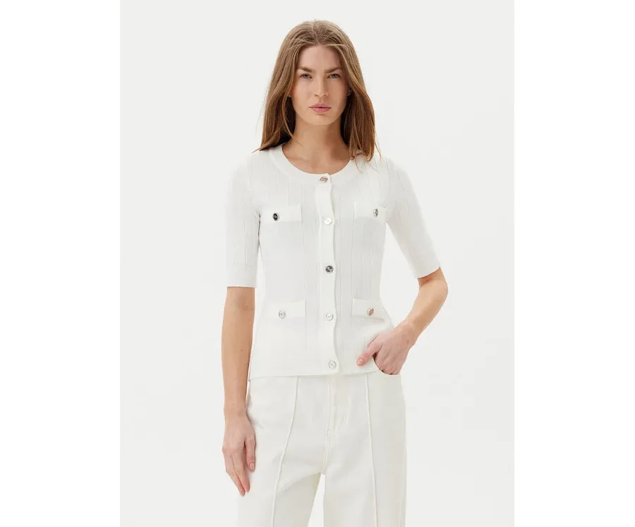 obrazek 1 ARTIGLI Kardigan ACMA001877 Écru Regular Fit