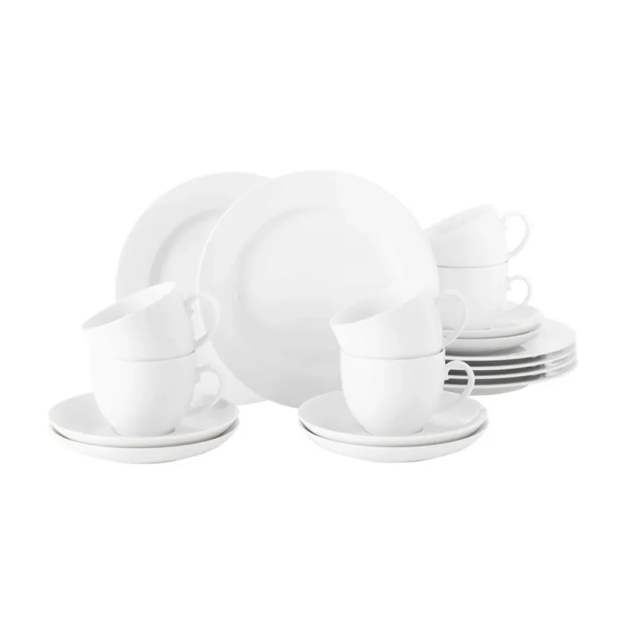 obrazek 1 Biały porcelanowy 18-elementowy serwis kawowy - Seltmann Weiden
