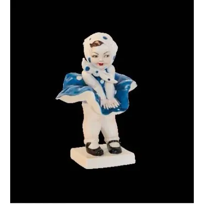 Zdjęcie Porcelanowa figurka dziewczynki w podmuchach wiatru