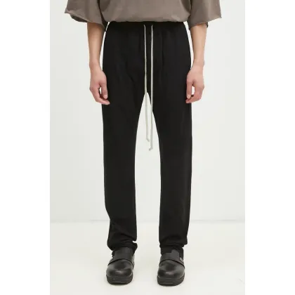 Zdjęcie Rick Owens spodnie dresowe bawełniane Berlin Drawstring kolor czarny gładkie DU01E3392.RN