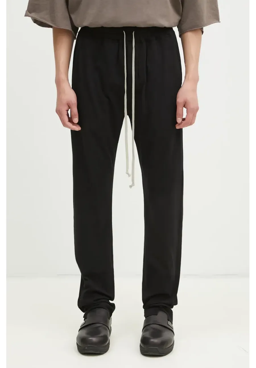 obrazek 1 Rick Owens spodnie dresowe bawełniane Berlin Drawstring kolor czarny gładkie DU01E3392.RN