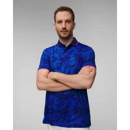 Zdjęcie Niebiesko-białe Polo Męskie G/fore Exploded Camo Tech Jersey Polo G/Fore