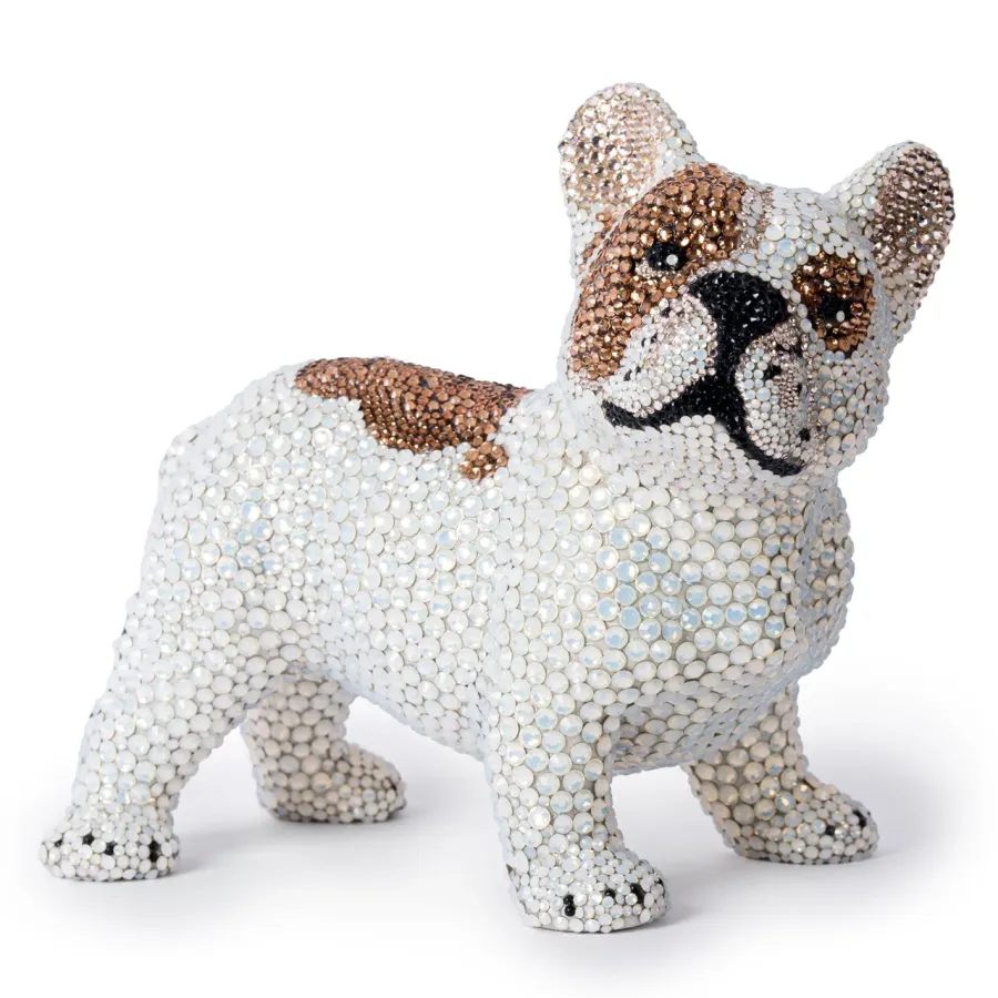 obrazek 1 Buldog Francuski - figurka wysadzana kryształkami Preciosa
