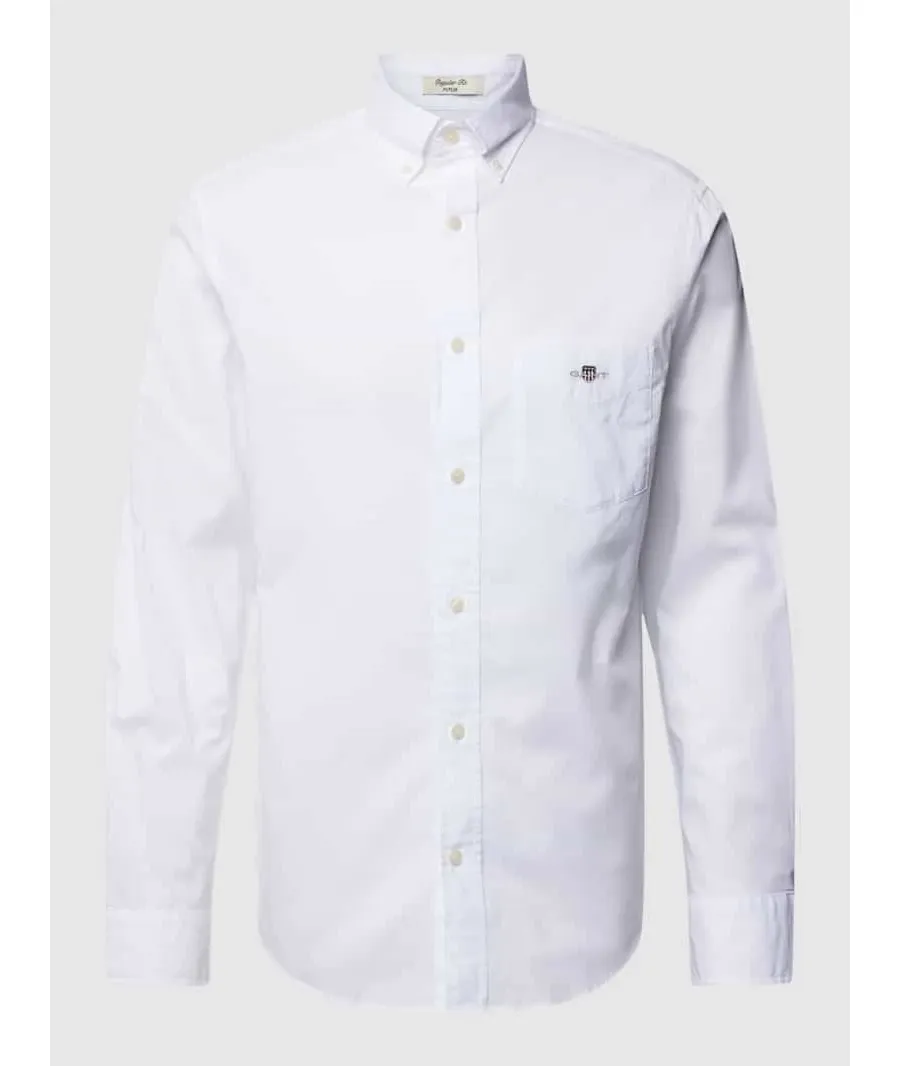obrazek 1 Koszula casualowa o kroju regular fit z kieszenią na piersi model ‘POPLIN’