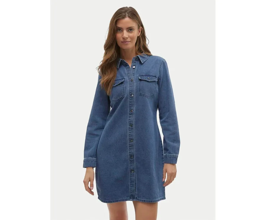 obrazek 1 Vero Moda Sukienka jeansowa Jennie 10310968 Niebieski Regular Fit