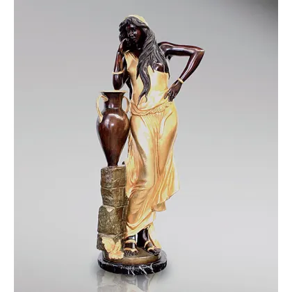 Picture Luxurious bronze sculpture of Rebecca with amphora - Fonderia Artistica Ruocco