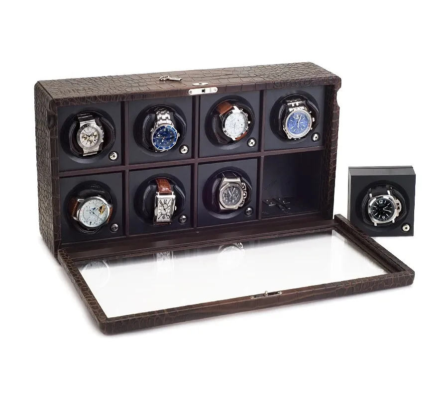 picture 1 An elegant rotomat for 8 watches - leather finish - Absolute Breton