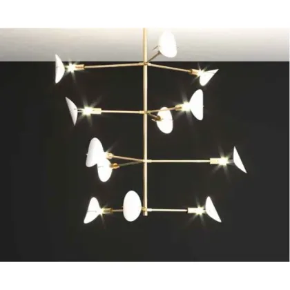 Zdjęcie Stylowy współczesny żyrandol z abażurami z PVC - Il Paralume Marina