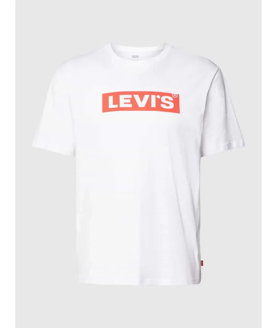 obrazek 1 T-shirt o luźnym kroju z nadrukiem z logo
