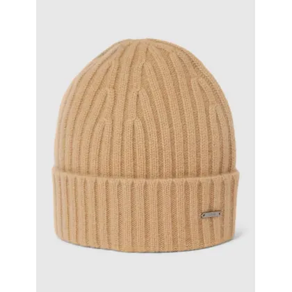 Zdjęcie Czapka beanie z detalem z logo model ‘Lino’