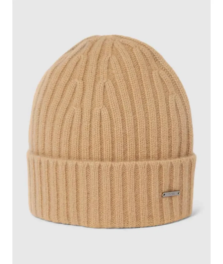 obrazek 1 Czapka beanie z detalem z logo model ‘Lino’