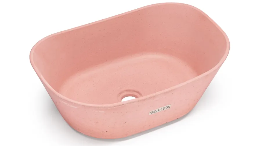obrazek 2 Oszałamiająca umywalka 50 cm LIBRA BASIC – jasny ceglasty, bez dekoru, bez lakieru