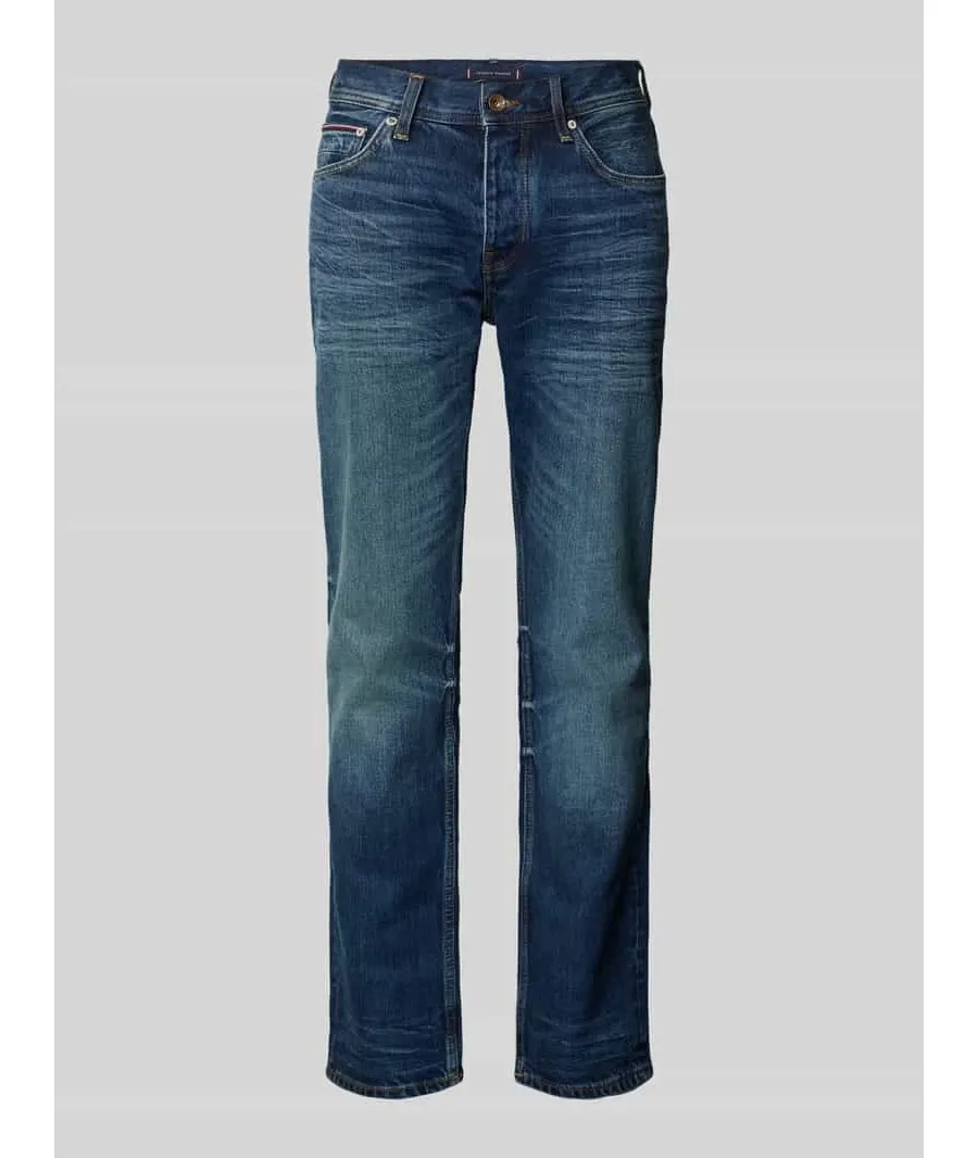 obrazek 1 Jeansy o kroju straight fit z 5 kieszeniami model ‘DENTON’