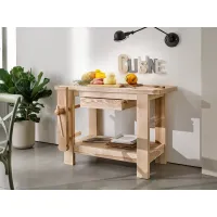 Zdjęcie Barek do salonu - lada stolarska z drewna jesionowego - Zanini