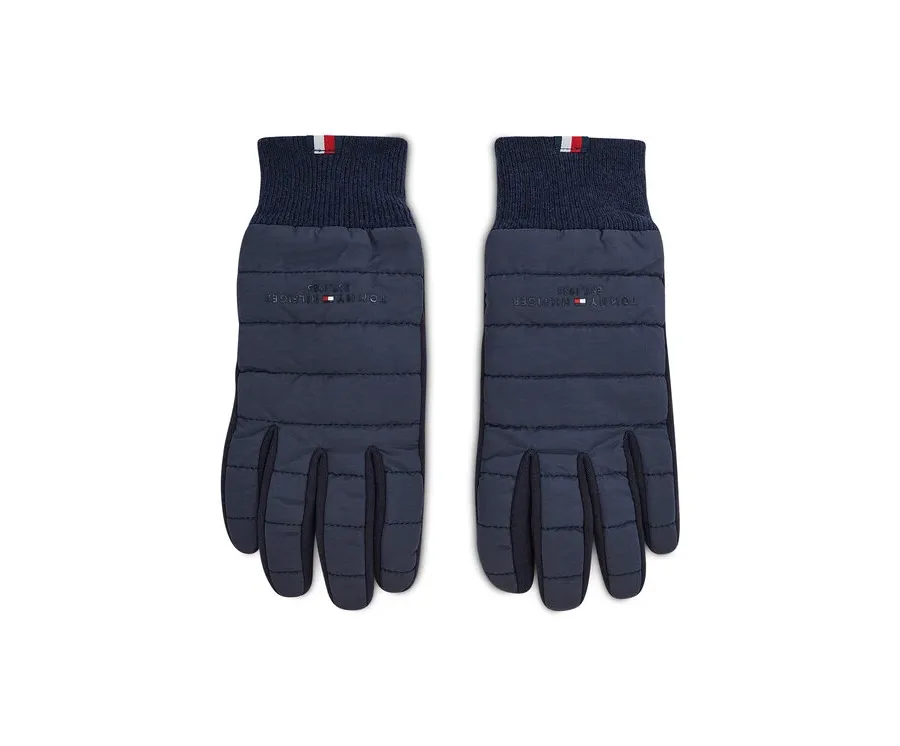 obrazek 1 Tommy Hilfiger Rękawiczki Męskie Th Established Mix Nylon Gloves AM0AM07884 Granatowy