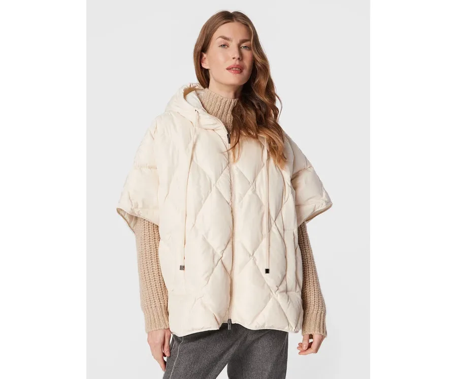 obrazek 1 Peserico Easy Kurtka puchowa M22051 A6695 Écru Relaxed Fit