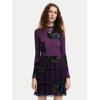 Zdjęcie Desigual Sukienka codzienna Pansee Lacroix 24WWVK34 Fioletowy Regular Fit