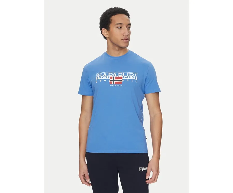 obrazek 1 Napapijri T-Shirt S-Aylmer NP0A4HTO Niebieski Regular Fit