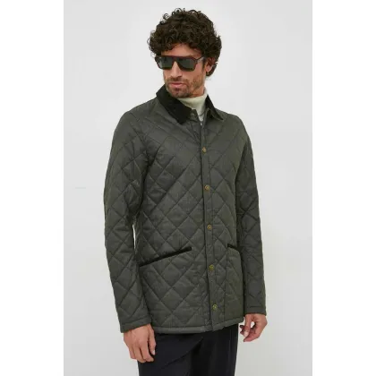 Zdjęcie Barbour kurtka Checked Heritage Liddesdale Quilted Jacket męska kolor zielony przejściowa MQU1722