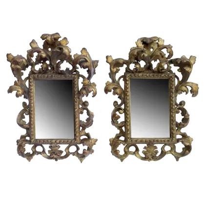 Picture A luxurious antique pair of mirrors from the 19th century