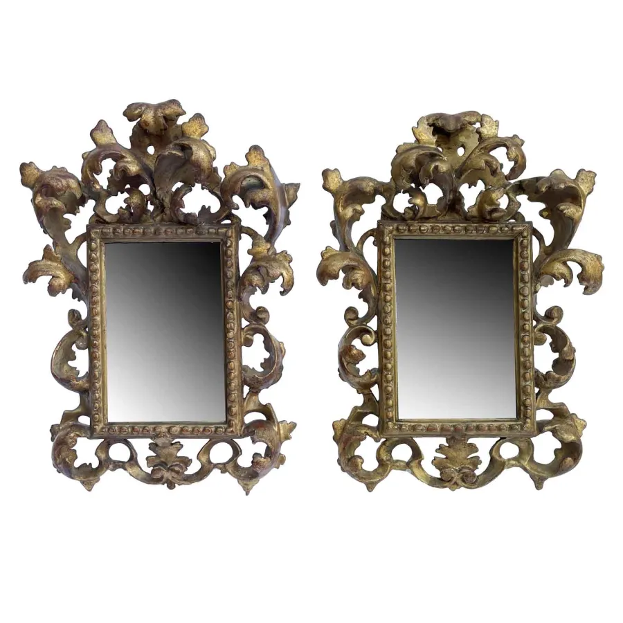 obrazek 1 Luksusowa antyczna para luster z XIX wieku