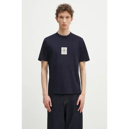 Zdjęcie C.P. Company t-shirt bawełniany męski kolor granatowy z aplikacją 18CMTS187A110056W