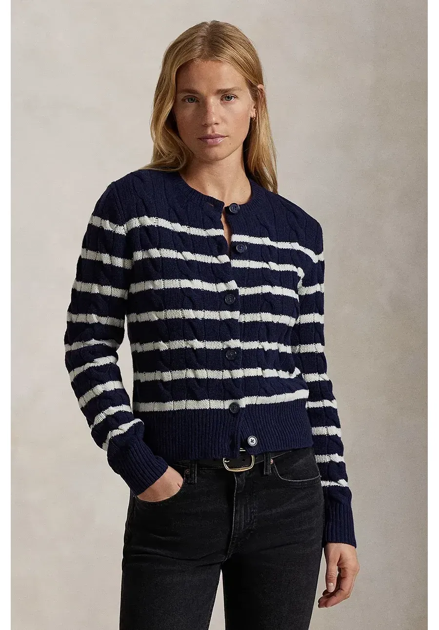 obrazek 1 Polo Ralph Lauren kardigan wełniany kolor beżowy ciepły 211947909