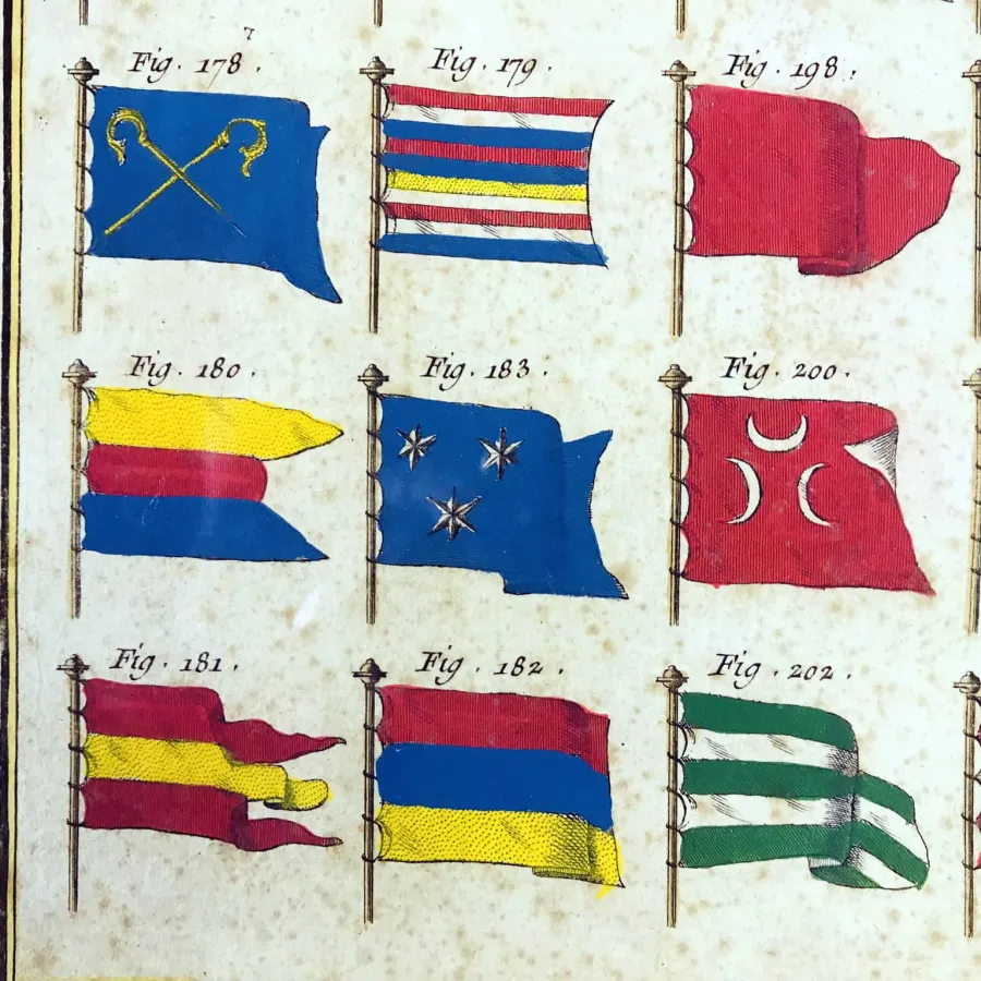 obrazek 5 Flagi morskie z encyklopedii Diderota i D’Alemberta, około 1770 r