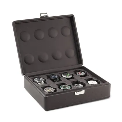 Zdjęcie Prestiżowe etui skórzane na zegarki w czekoladowym kolorze