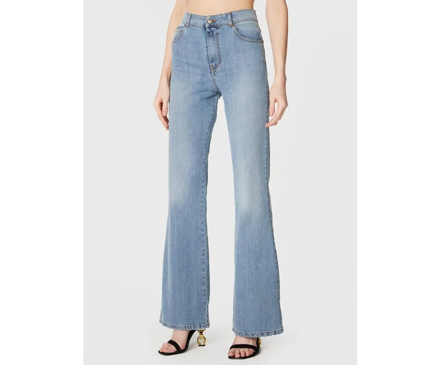 obrazek 1 TWINSET Jeansy 231TP2588 Niebieski Flared Leg