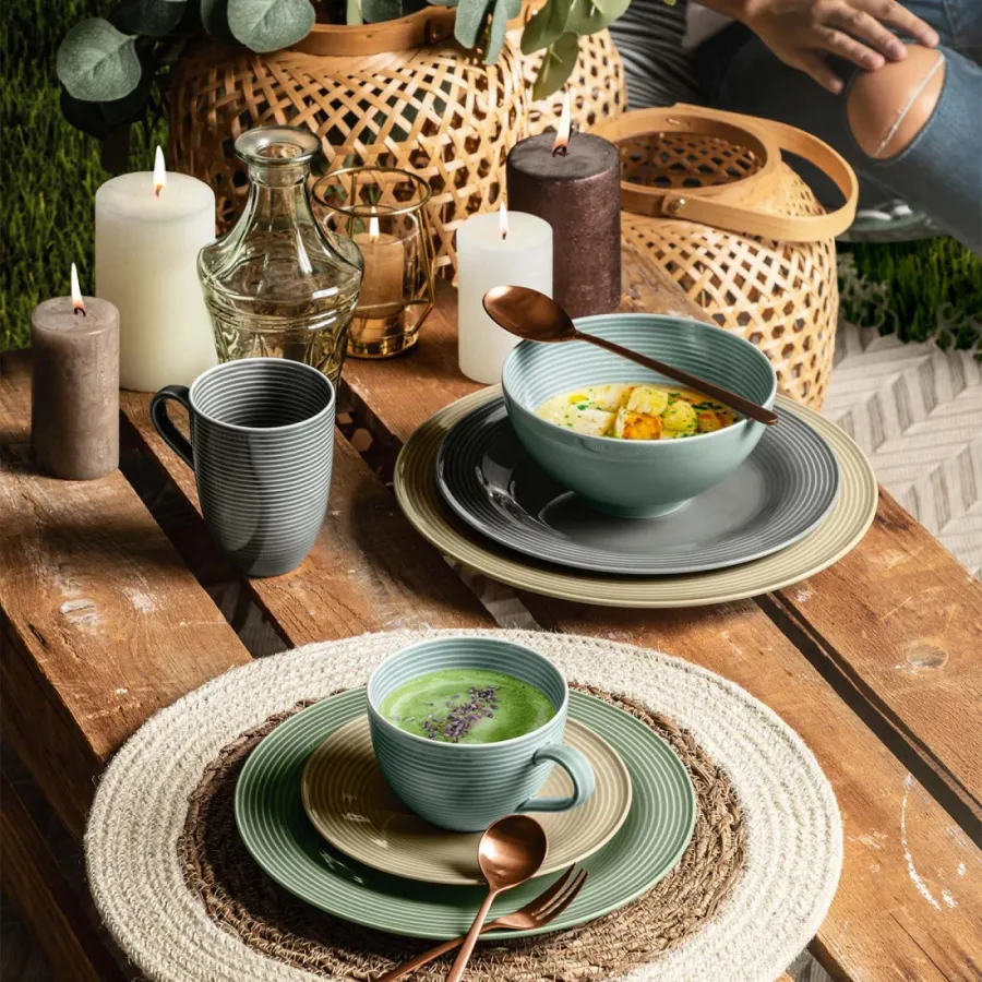 obrazek 6 Piękny stylowy duży kubek z porcelany w kolorze zieleni - Seltmann Weiden