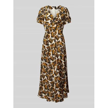 Zdjęcie Długa sukienka z jedwabiu z kwiatowym wzorem