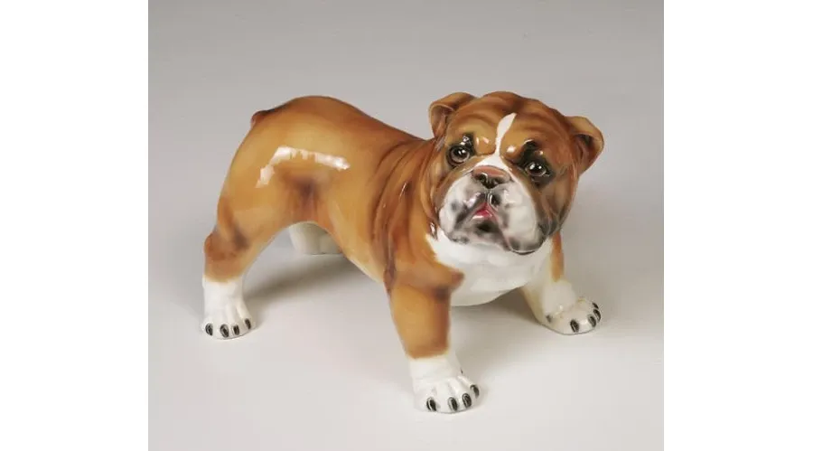 Gustowny buldog z ceramiki do wnętrz