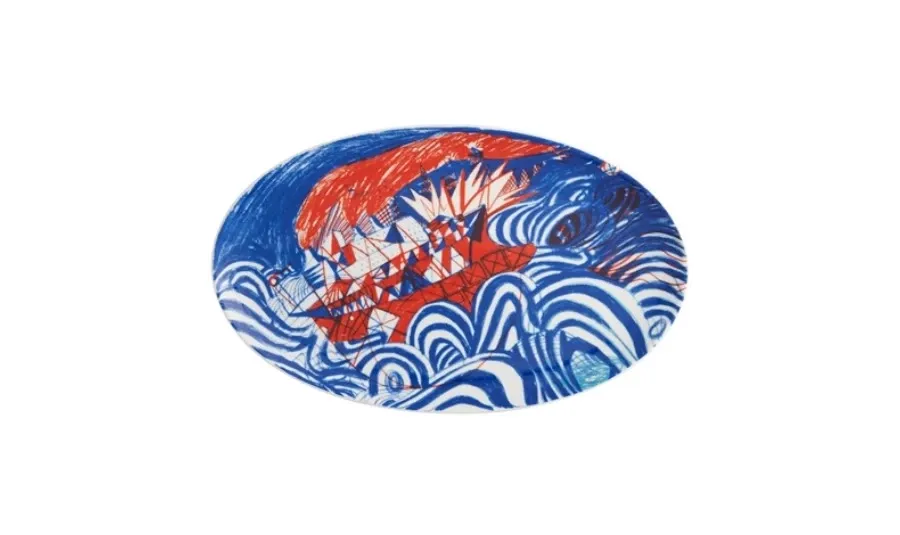 obrazek 1 Stylowy malowany talerz owalny z porcelany – Vista Alegre
