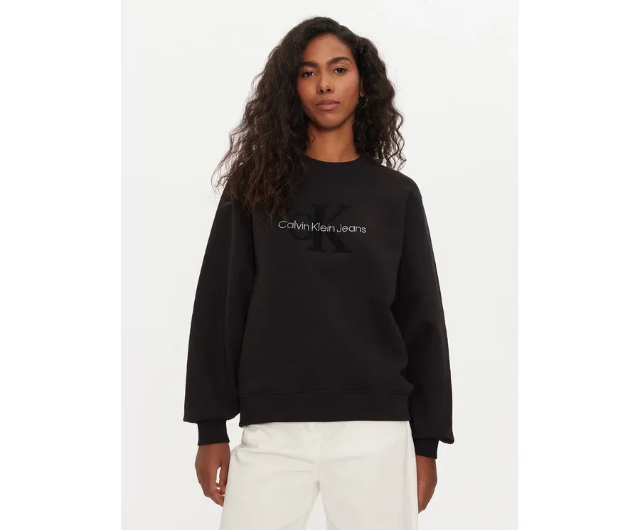 obrazek 1 Calvin Klein Jeans Bluza Chenille J20J224652 Czarny Regular Fit