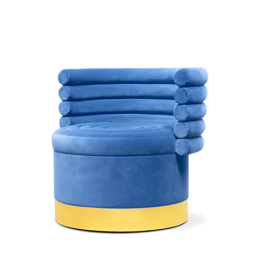obrazek 2 Nesbitt armchair - niebieski fotel