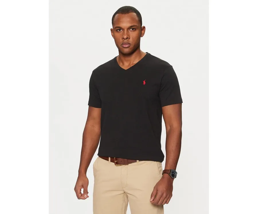 obrazek 1 Polo Ralph Lauren T-Shirt Classics 710671453010 Czarny Custom Slim Fit