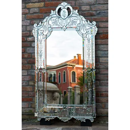 Zdjęcie Wyjątkowe weneckie lustro Murano w stylu francuskim