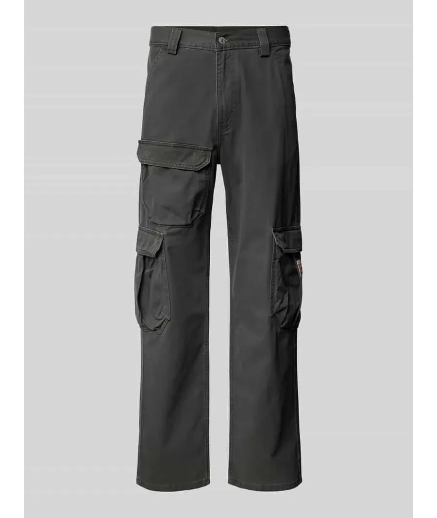 obrazek 1 Spodnie cargo o kroju baggy fit z naszywką z logo model ‘STAY LOOSE’