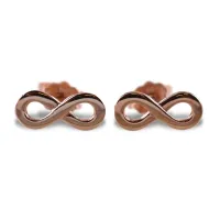 Picture Earrings in the shape of the infinity symbol in rose gold