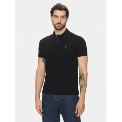 Zdjęcie AMI PARIS Polo BFUPL001.760 Czarny Regular Fit