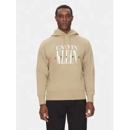 Zdjęcie Calvin Klein Jeans Bluza Serif Font Graphic J30J327520 Beżowy Regular Fit