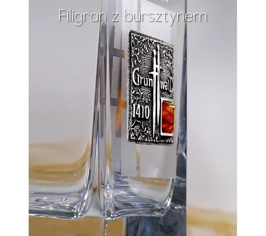 obrazek 3 Szklanka do whisky z bursztynem - Grunwald