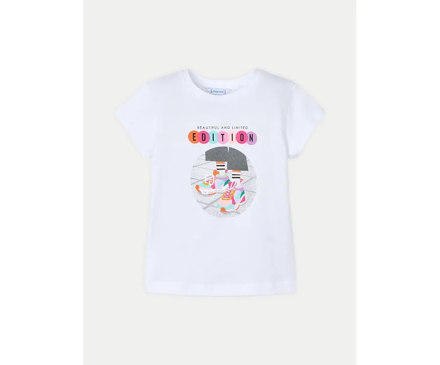 obrazek 1 Mayoral T-Shirt 3014 Biały Regular Fit