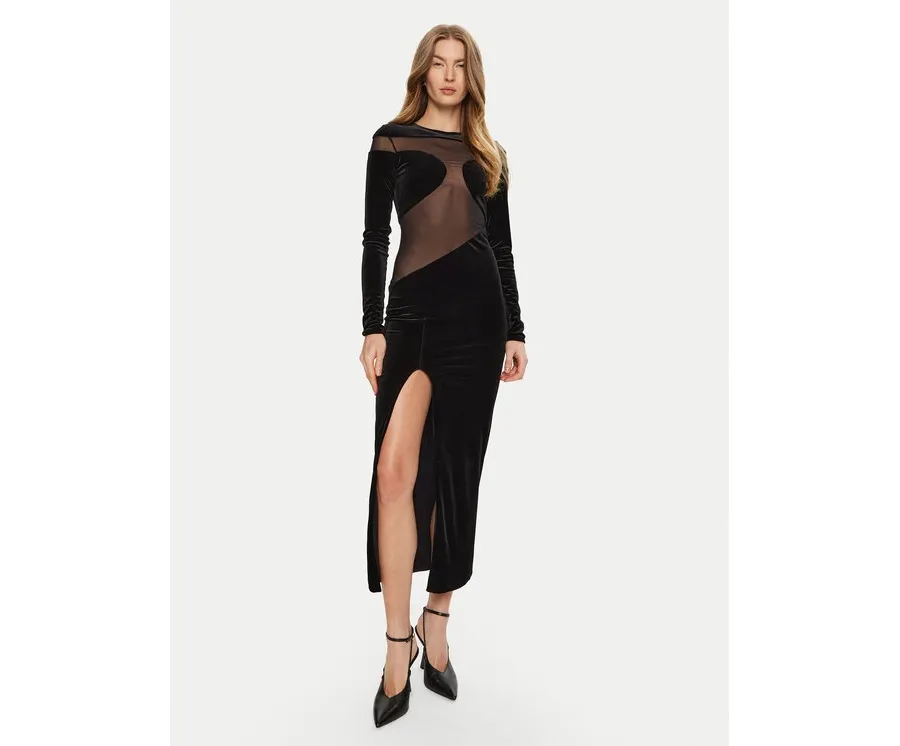 obrazek 1 Undress Code Sukienka koktajlowa Velvet Sky 732 Czarny Slim Fit