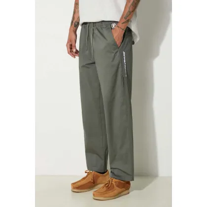 Zdjęcie AAPE spodnie męskie kolor zielony proste AAPPTMA664XXM