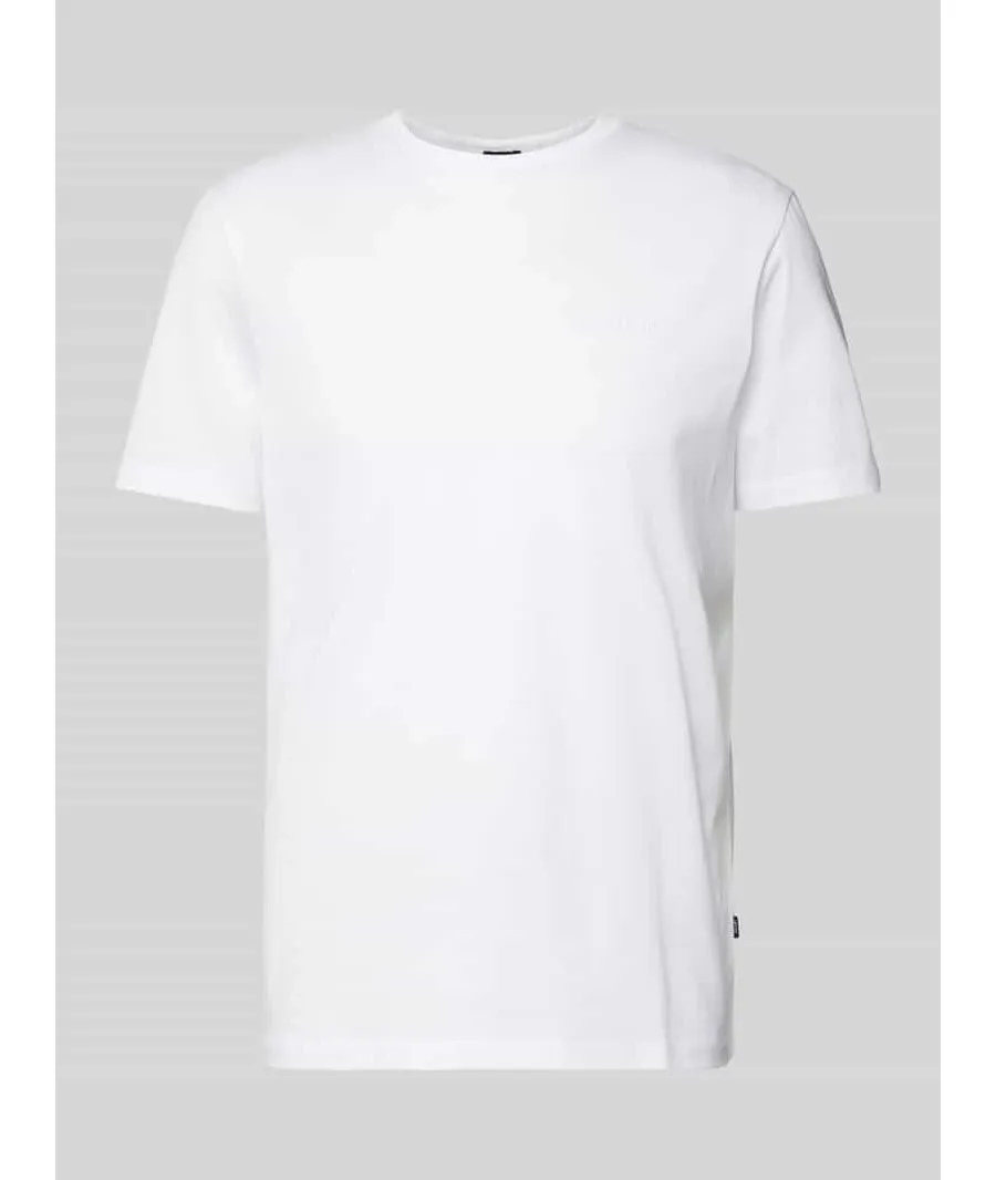 obrazek 1 T-shirt z prążkowanym, okrągłym dekoltem model ‘Cosmo’